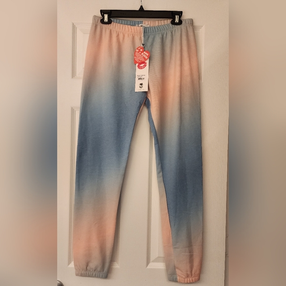 WILDFOX Grotto Knox Pants Blue/peach Size Small - Picture 3 of 9